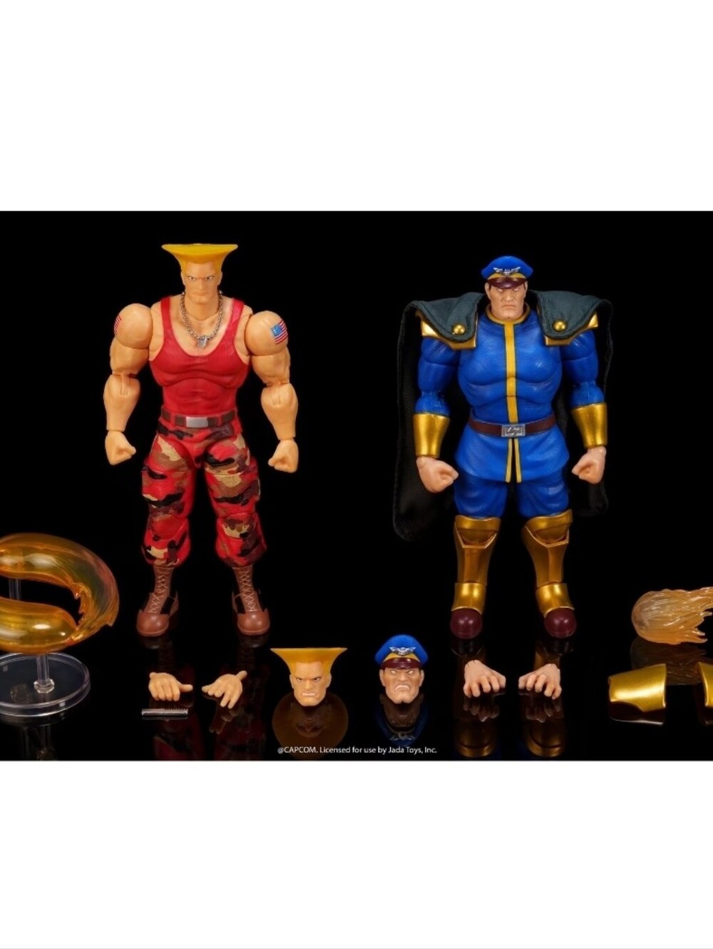 Jada Toys Street Fighter II Guile vs M. Bison, 2-Pack Action Figure, 1:12 Scale,